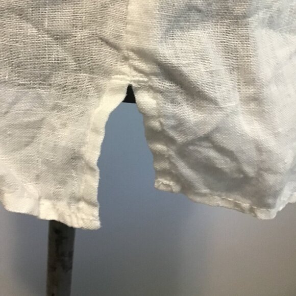 Talbots Petites White Linen Sleeveless Top Size S - Picture 10 of 12